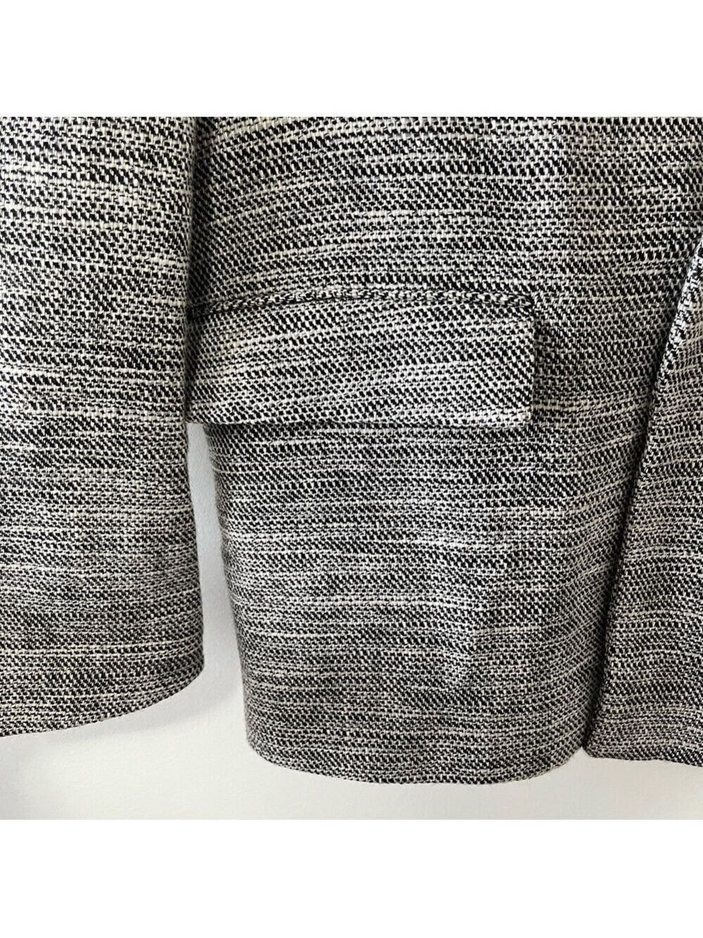 NWOT Zara DOUBLE BREASTED TEXTURED WEAVE JACKET - Picture 8 of 16